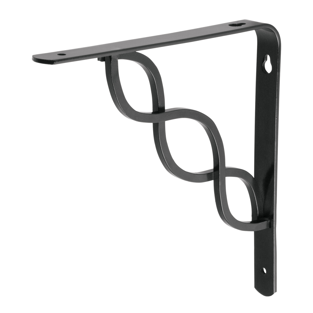 Ménsula reforzada negra 8 x 8', diseño trenza, FIERO MED-8NT