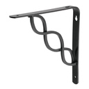 Ménsula reforzada negra 8 x 8', diseño trenza, FIERO MED-8NT