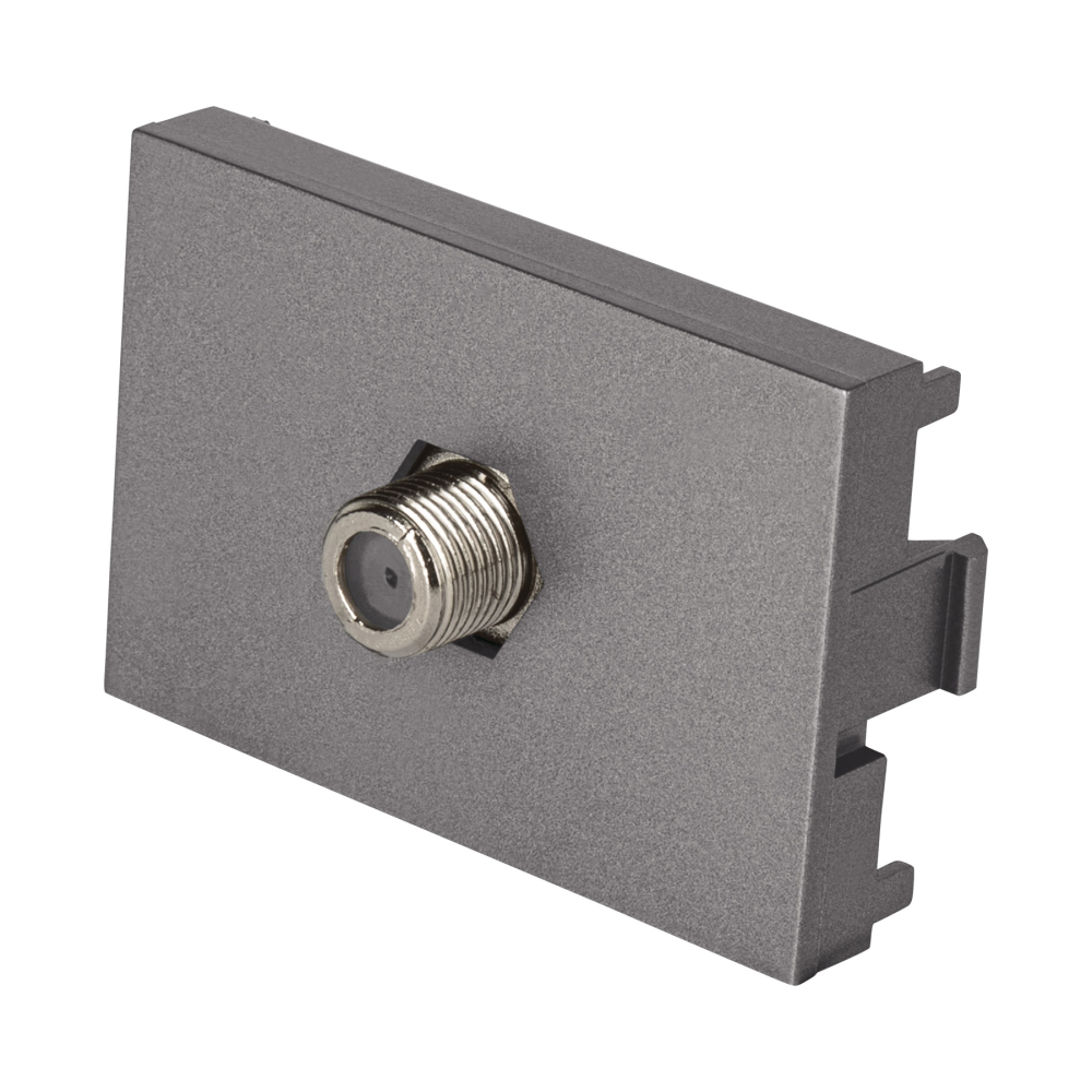 Toma de televisión acero inox de 1.5 módulos, línea Lisboa TV15-LA