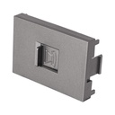 Toma de teléfono acero inox de 1.5 módulos, línea Lisboa TE15-LA