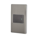 Placa armada acero inox 1 interruptor 1.5 módulos, Lisboa PA-APSE15-LA