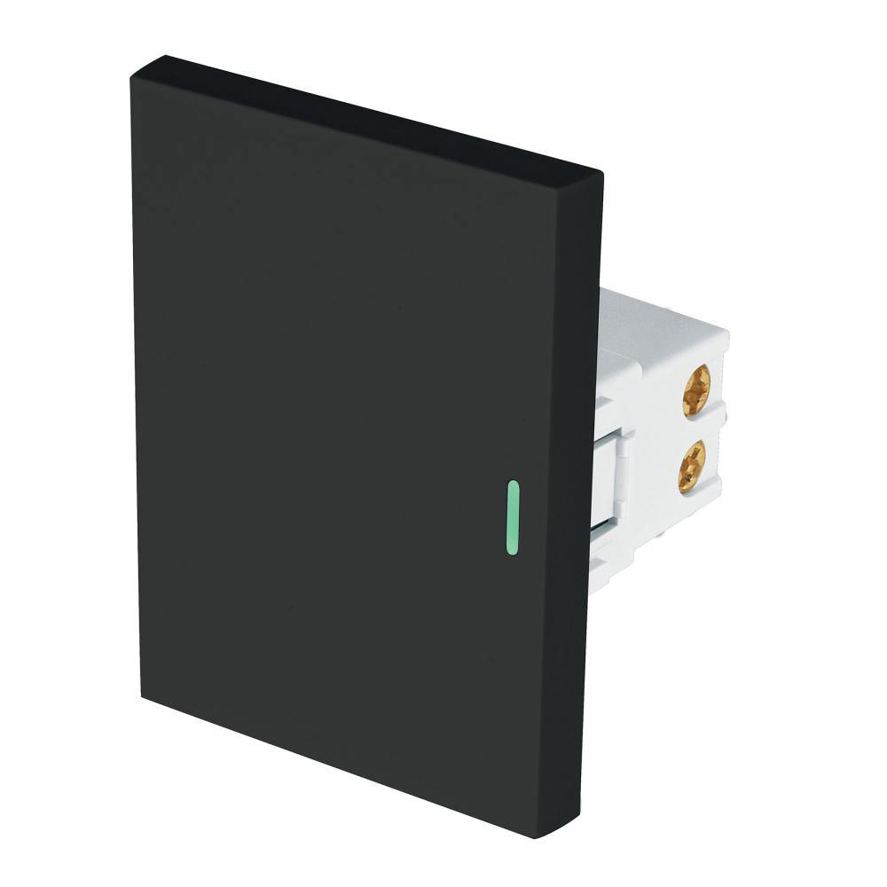 Interruptor de 3 vías negro de 3 módulos, línea Lisboa APSE3-ELN