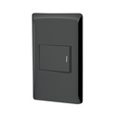 Placa armada negra 1 interruptor 1.5 módulos, Lisboa PA-APSE15-LN