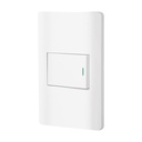 Placa armada blanca 1 interruptor de 3 vías 1.5 mód, Lisboa PA-APSE15-ELB