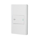 Placa armada blanca 1 interruptor de timbre 1.5 mód, Lisboa PA-TI-LB