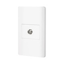 Placa armada blanca 1 toma de TV, 1.5 módulos, Lisboa PA-TV-LB