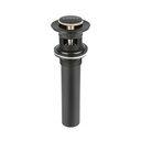 Contra para lavabo, con rebosadero, sistema push, negro CE-206M