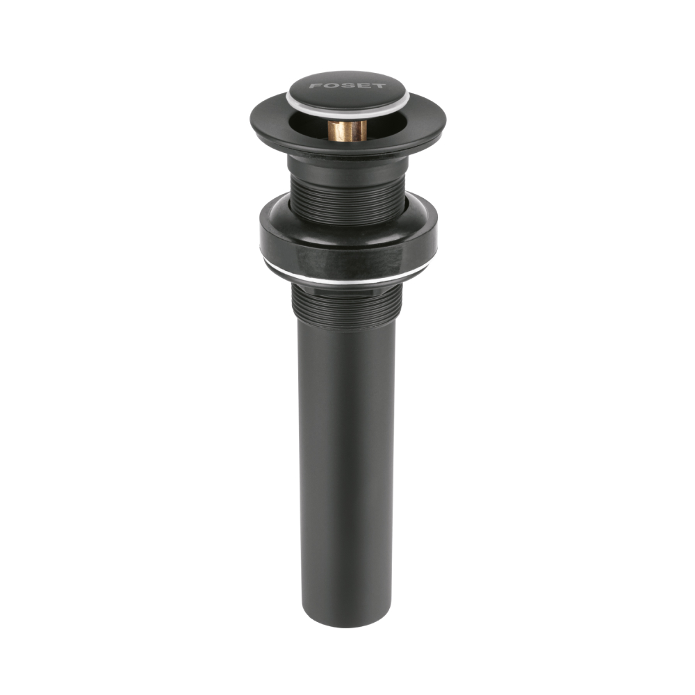 Contra para lavabo, sin rebosadero, sistema push, negro CE-206SM