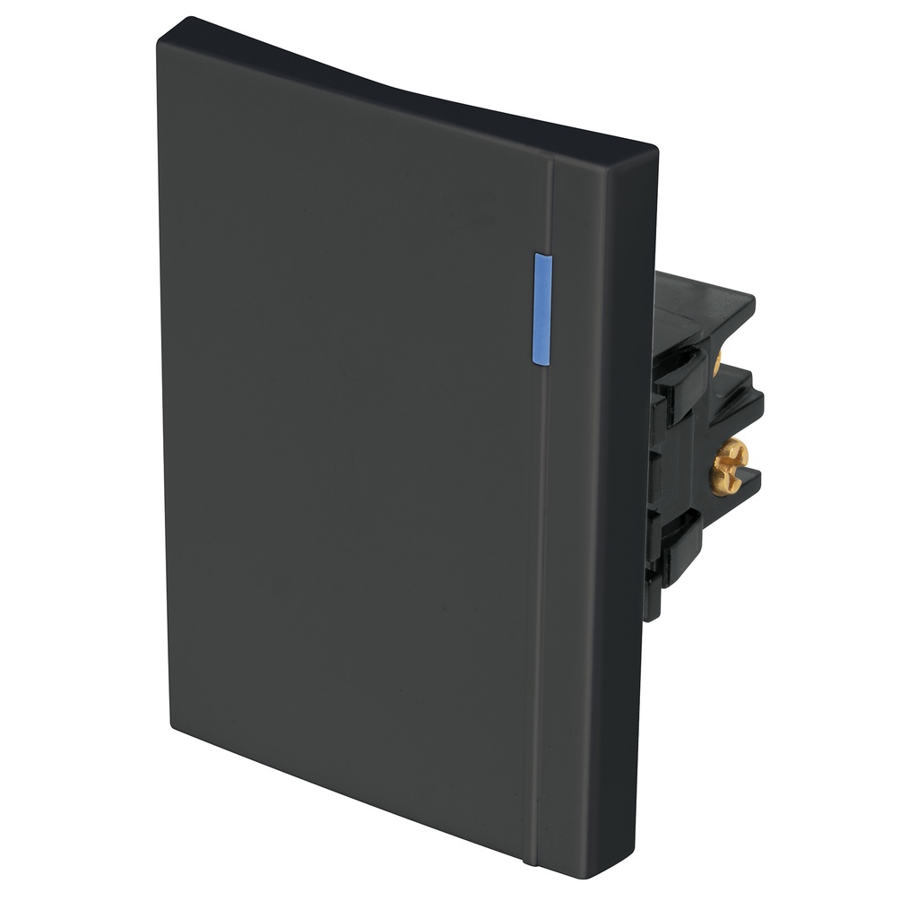 Interruptor de 3 vías, 3 módulos, línea Española, negro APSE3-EEN