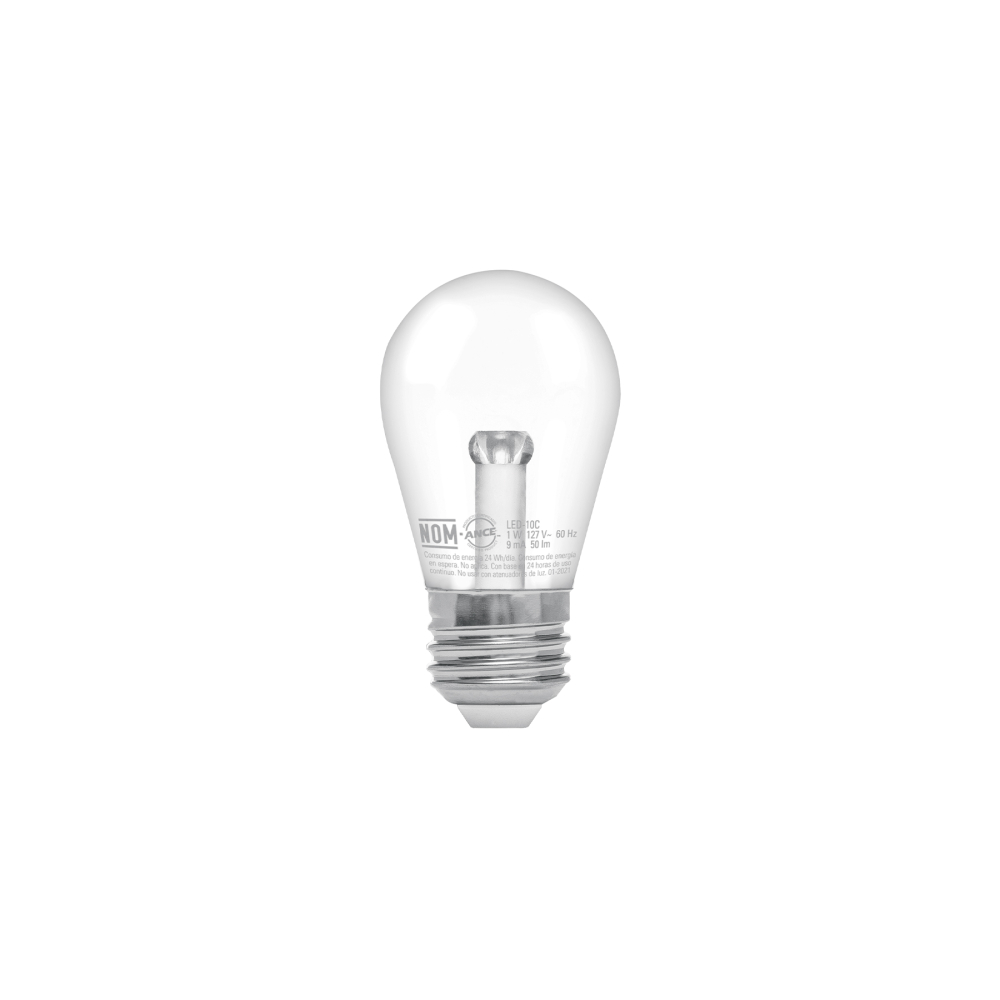 Foco LED 1 W sin filamento, S14, 2200K ambar, E26, VOLTECK LED-10C