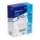 Pack 4 focos LED 14W (100W) A19, 6500K blanca fría, 1500 lm LED-100FX4