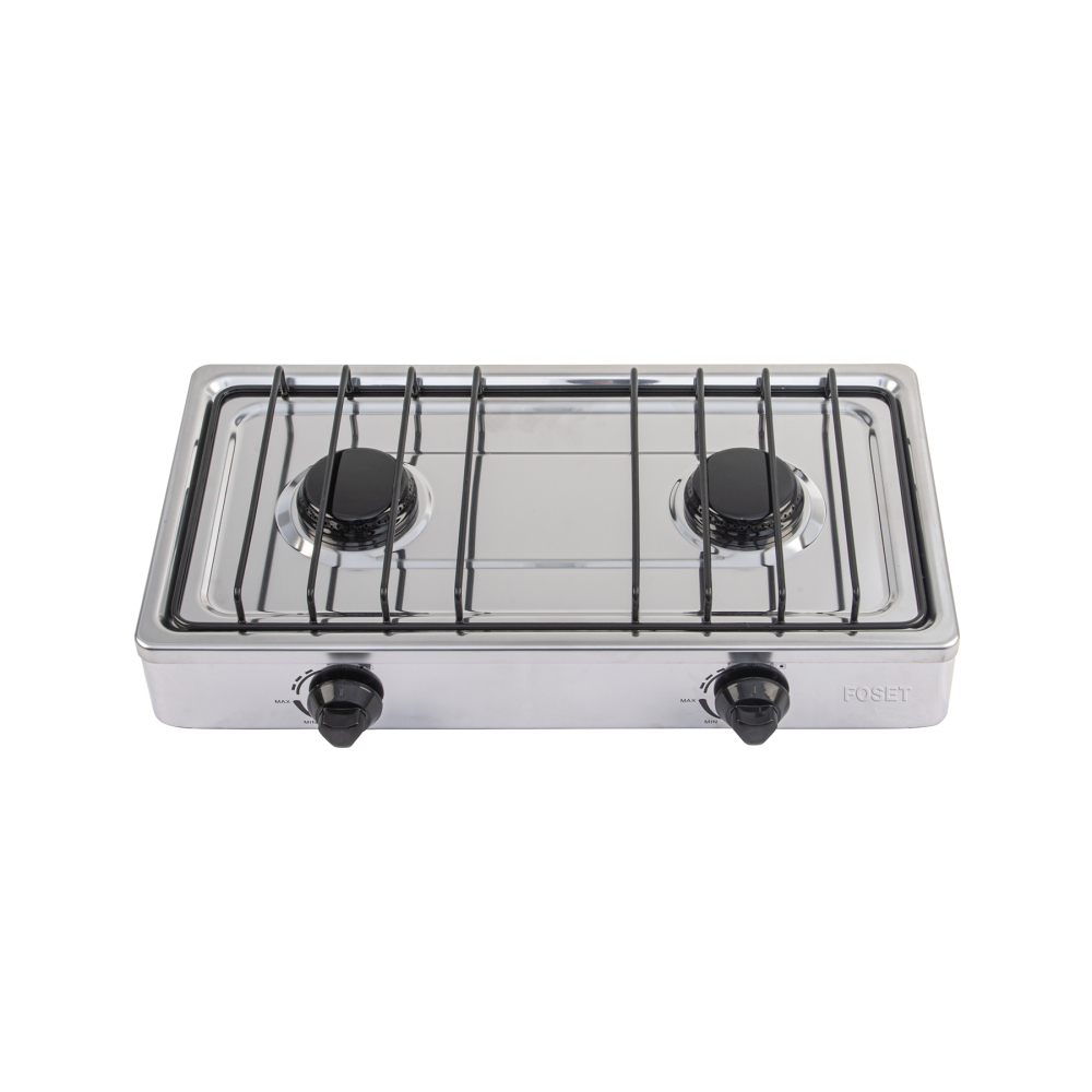 Parrilla gas sobreponer 50 cm,2 quemadores,inoxidable, FOSET PAGA-2X