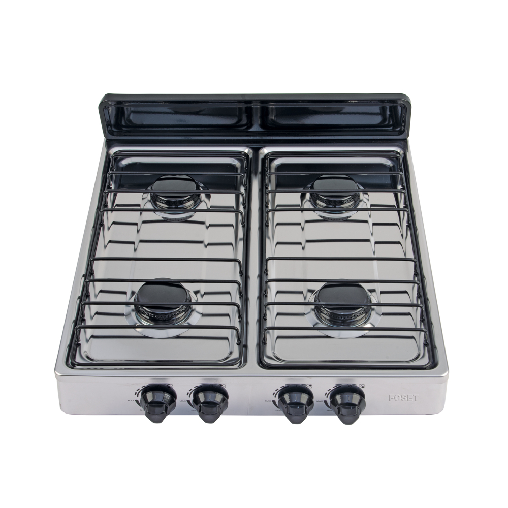 Parrilla gas sobreponer 50 cm,4 quemadores,inoxidable, FOSET PAGA-4X