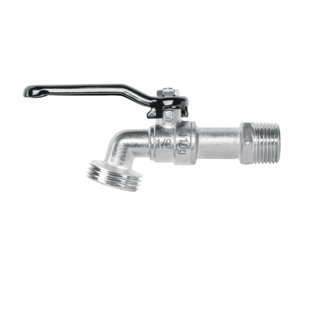 Llave de esfera de zinc 1/2', 110 g, s/adaptador, BASIC LLE-110ZS