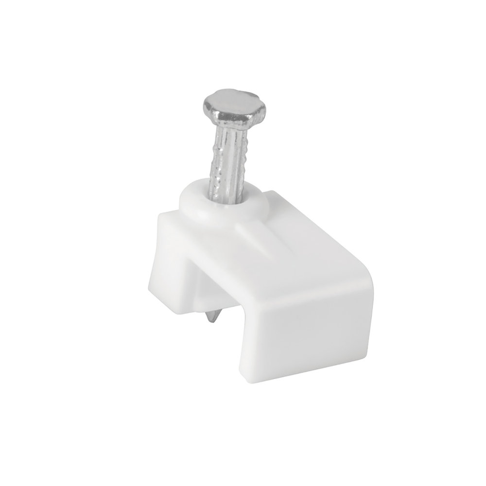 Bolsa con 20 grapas blancas de 8.5 mm para cable plano GPL-8B