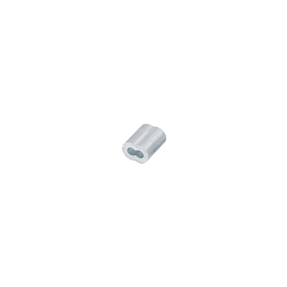 Bolsa con 50 casquillos dobles de aluminio, 3/32', FIERO CAD-3/32