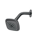 Regadera cuadrada 3-3/4' brazo y chapetón, negro, BASIC R-401M