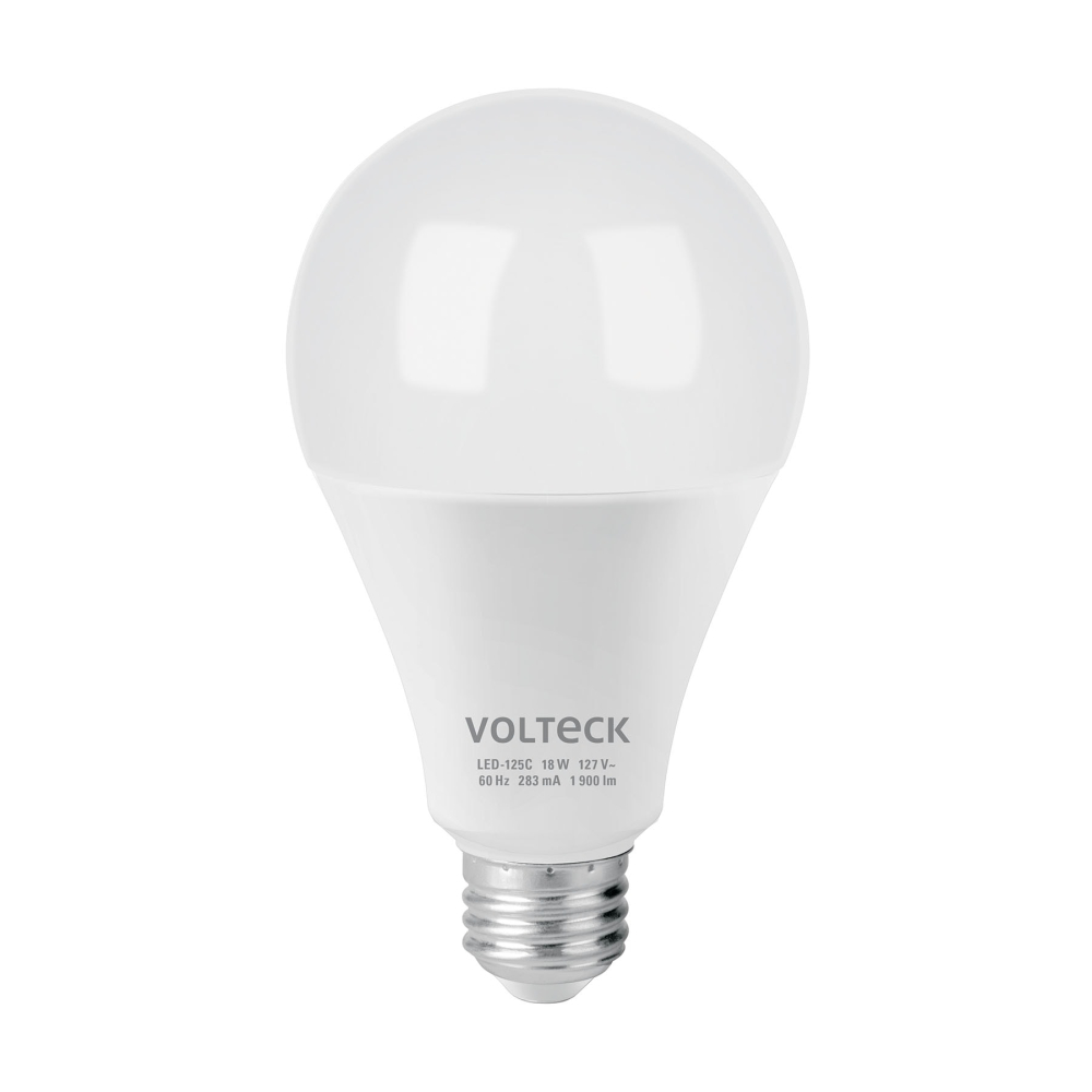 Foco LED 18W (125W) A25, 3000K blanca cálida, 1900 lm, caja LED-125C