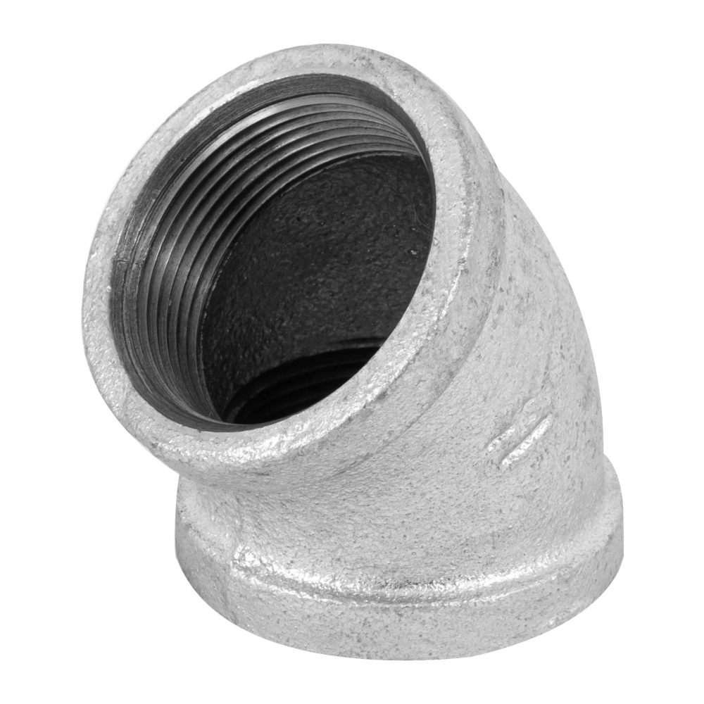 Codo 45° acero galvanizado de 1-1/2', FOSET CG-865