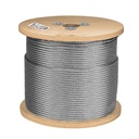 Metro de cable rígido 1/4' de acero 7x7 hilos, 300 m, FIERO CAB-1/4R3