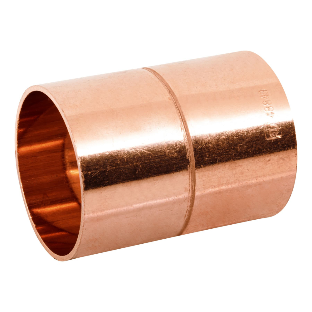 Cople de cobre 1-1/2', con ranura, FOSET CC-265