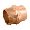 Conector de cobre, rosca exterior 1-1/4', FOSET CC-614