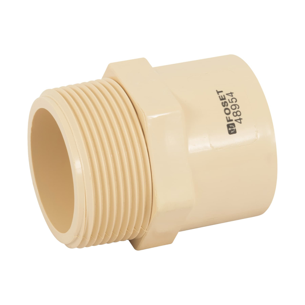 Conector macho CPVC 1-1/2', FOSET CPVC-615