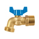 Llave de esfera de latón 3/4' con rosca para manguera, FOSET LLE-151L