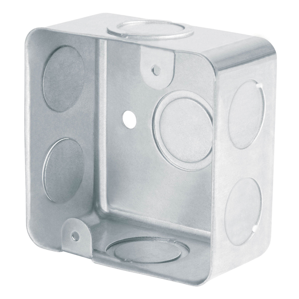 Caja de registro cuadrada 3' metálica reforzada, VOLTECK CCH-3X3