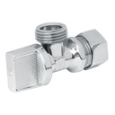 Llave angular 1/2', 1/4 de vuelta, barrilito, FOSET ANG-01B