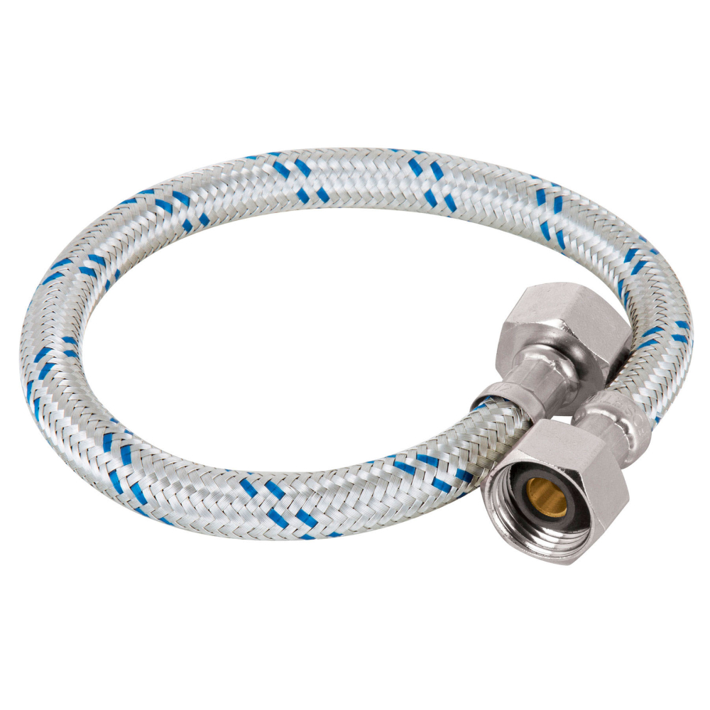 Manguera lavabo/fregadero, aluminio, 1/2' x 1/2', 40 cm FLA-40