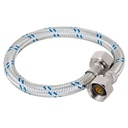 Manguera lavabo/fregadero, aluminio, 1/2' x 1/2', 40 cm FLA-40