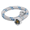 Manguera p/WC, aluminio, 1/2' x 7/8', 35 cm, FOSET FWC-35