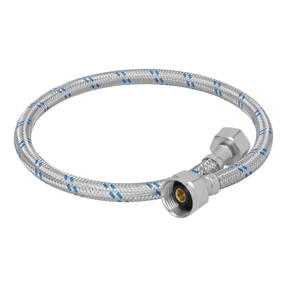 Manguera p/WC, aluminio, 1/2' x 7/8', 60 cm, FOSET FWC-60