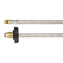 Manguera pigtail, acero inox, 7/16' x 7/8', 55 cm, FOSET FPIG-55X