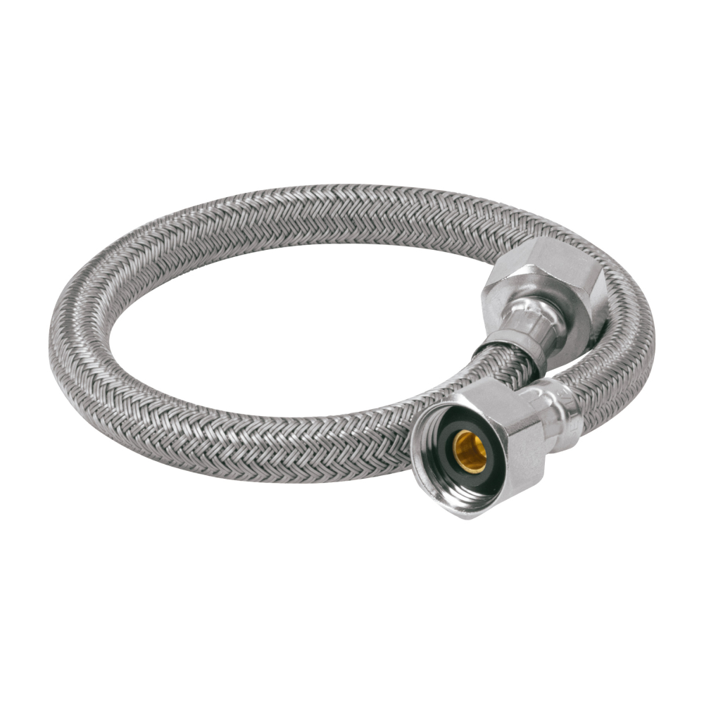 Manguera lavabo/fregadero, vinilo gris, 1/2' x 1/2', 40 cm FLA-40V