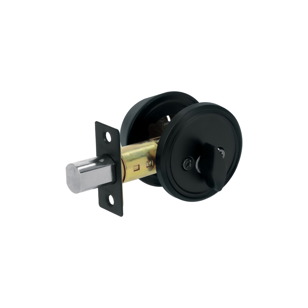 Cerrojo llave-mariposa negro, llave puntos, HERMEX CERO-61