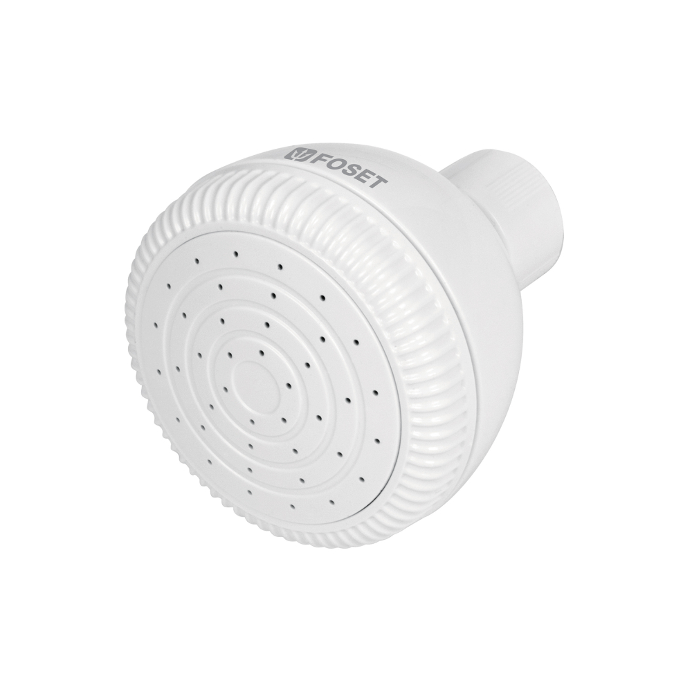 Regadera redonda de ABS 2-1/2' sin brazo, FOSET BASIC R-500S