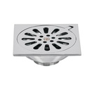 Resumidero cuadrado 4 x 4', latón, cromo, FOSET AQUA RS-604