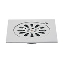 Resumidero cuadrado 6 x 6', latón, cromo, FOSET AQUA RS-606