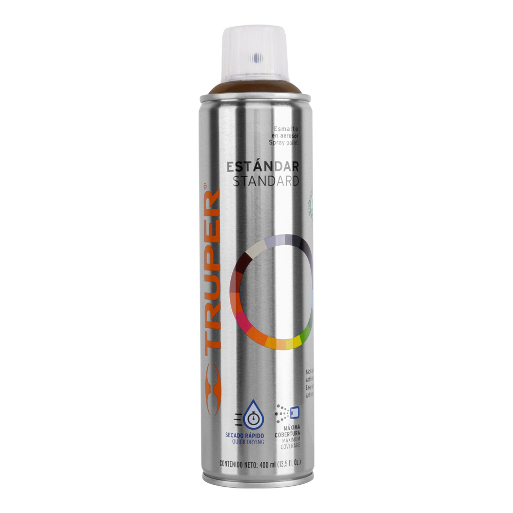 Pintura aerosol café anodizado, bote esbelto 400 ml, TRUPER PA-CA