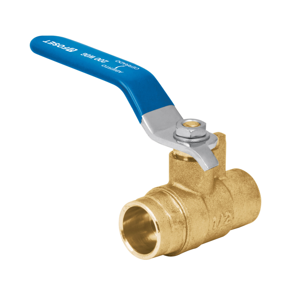 Válvula de esfera, de latón, soldable, 1/2', alta presión ESSO-1/2X