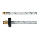 Manguera pigtail, aluminio, 7/16' x 7/8', 55 cm, FOSET FPIG-55