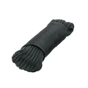 Piola de nylon paracord de 4mm x 15m negro, madeja, FIERO PIO-415NN