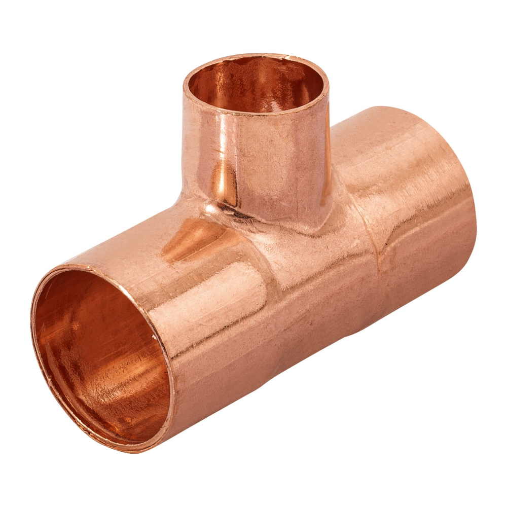 Tee reducida de cobre 3/4' x 3/4' x 1/2', FOSET CC-724