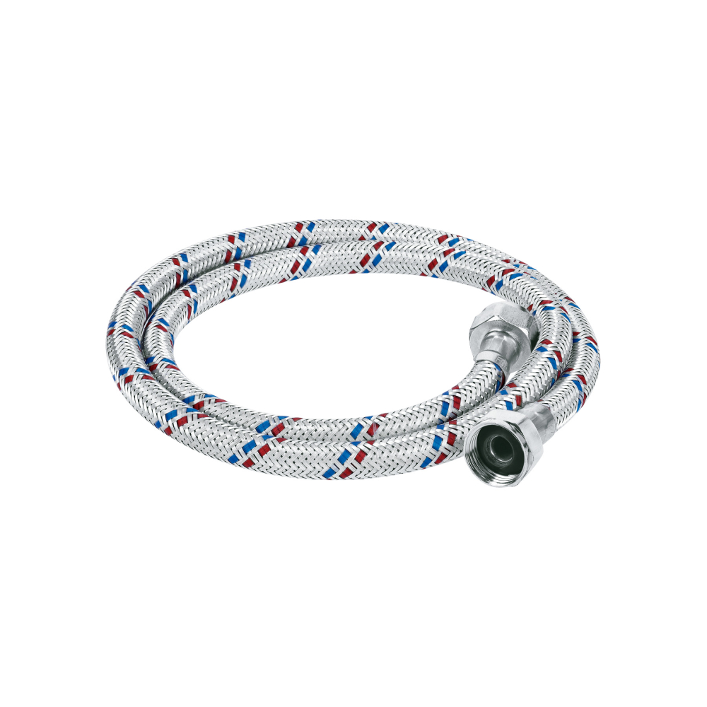 Manguera lavabo/fregadero, aluminio, 1/2'x1/2',100cm, BASIC FFR-100P