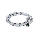 Manguera lavabo/fregadero, aluminio, 1/2'x1/2',100cm, BASIC FFR-100P