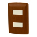 Placa armada 1 interruptor 1 escalera, madera,línea Italiana PA-APDO-EIM