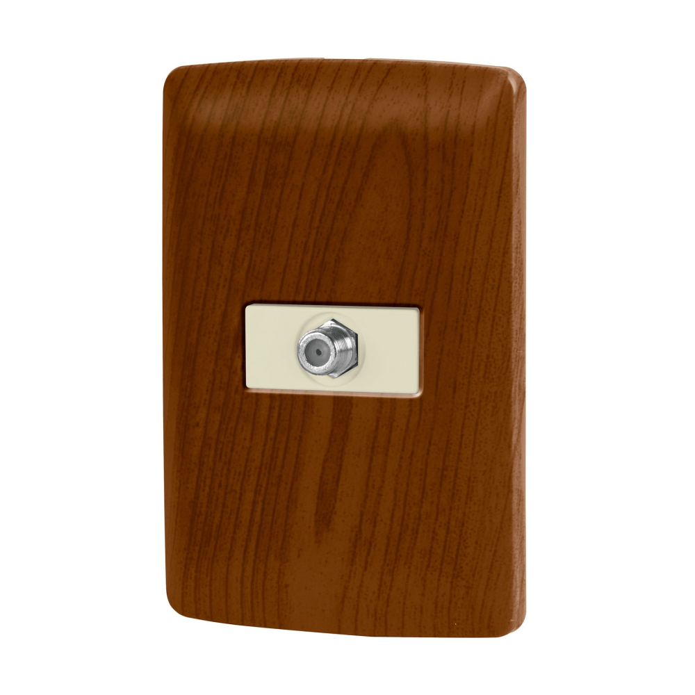 Placa armada con conexión para TV, madera, línea Italiana PA-TV-IM