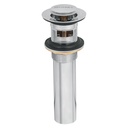 Contra para lavabo, con rebosadero, sistema push, cromo CE-206